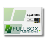 FULLBOX 5-pak TUSZ do EPSON 34XL T3471 T3472 T3473 T3474 WorkForce Pro WF3725 WF3720 - 2