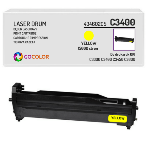 EOL Bęben do OKI C3300 C3400 C3450 C3600 43460205 yellow zamiennik