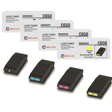 4 X TONER do OKI C650 C650DN 09006130 09006129 09006128 09006127 zamiennik