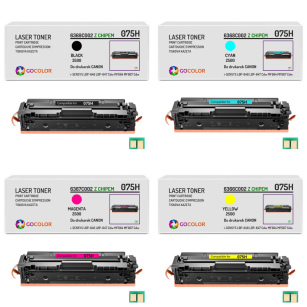 4 X TONER do CANON 075H i-SENSYS LBP-646Cdw LBP-647Cdw CMYK Zamiennik 3.5K/3x2.5K Z CHIPEM