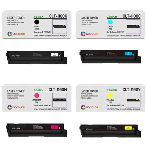 4 X Toner do PANTUM CLT1100 CP1100 CM1100 1.0K/3x0.7K CMYK zamiennik