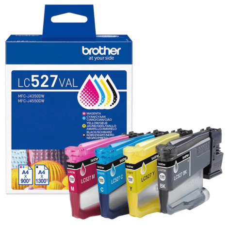 4-pak Brother oryginalny Tusz LC527VAL CMYK