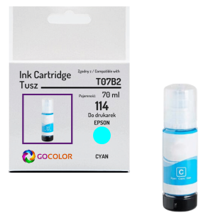 Tusz do EPSON 114 T07B2 C13T07B240 EcoTank ET8500 ET8550 cyan Zamiennik 70ml