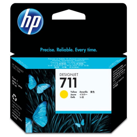 HP oryginalny Tusz CZ132A 711 yellow