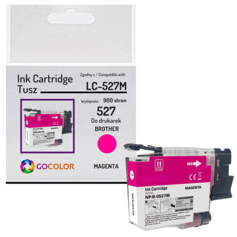 Tusz do BROTHER LC527M MFC-J4350DW MFC-J4550DW 0.9K magenta zamiennik