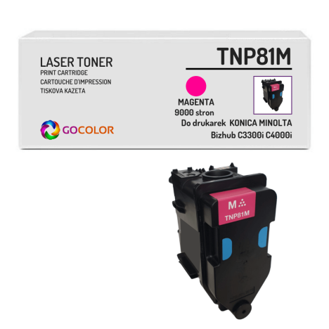 Toner do KONICA MINOLTA TNP81M AAJW351 AAJW3D2 Bizhub C3300i C4000i Magenta Zamiennik