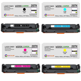 4 X TONER do HP W2210X W2211X W2212X W2213X 207X z CHIPEM zamiennik 3.15K/2.45K