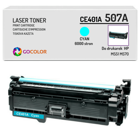 Toner do HP CE401A 507A M551 M570 Cyan Zamiennik
