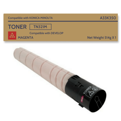 Toner do KONICA MINOLTA Bizhub C224 C284 C364 TN321M A33K350 Magenta
