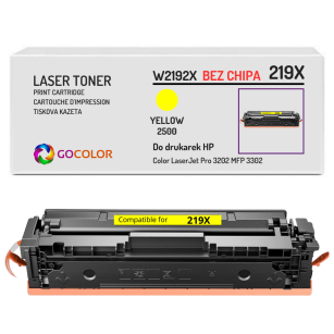 Toner do HP W2192X 219X Color LaserJet Pro MFP 3302 PRO 3202 2,5K yellow BEZ CHIPA