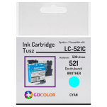 Tusz do BROTHER LC521C DCP-J1310DW DCP-J1260DW 0.5K cyan zamiennik - 2