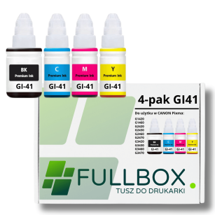 FULLBOX 4-pak TUSZ do CANON GI41BK GI41C GI41M GI41Y