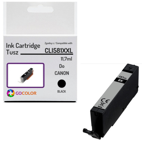 Tusz do CANON CLI581XXL 1998C001 Black 100 % nowy zamiennik