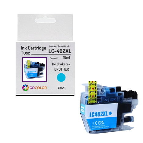 Tusz do BROTHER LC462XL MFCJ2340 MFCJ3540 Cyan Zamiennik 19 ml