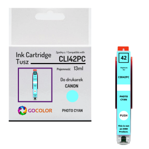 Tusz do CANON CLI42PC 6388B001 Pixma Pro100 photo cyan Zamiennik 13.0ml