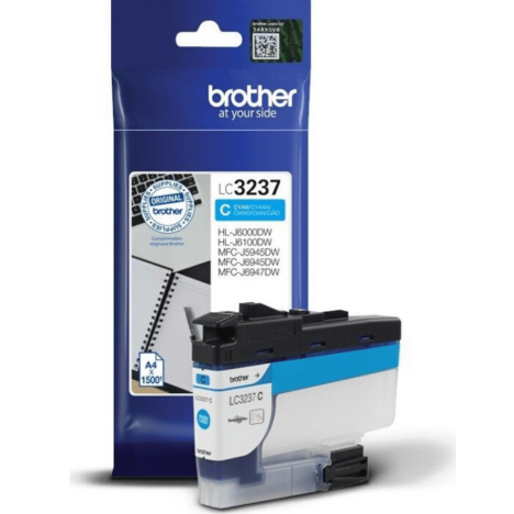 Brother oryginalny Tusz LC3237C cyan