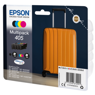 Epson oryginalny tusz 405 T05G6 C13T05G64010 WorkForce Pro WF3820DWF 7.6ml/3x5.4ml 4-pak
