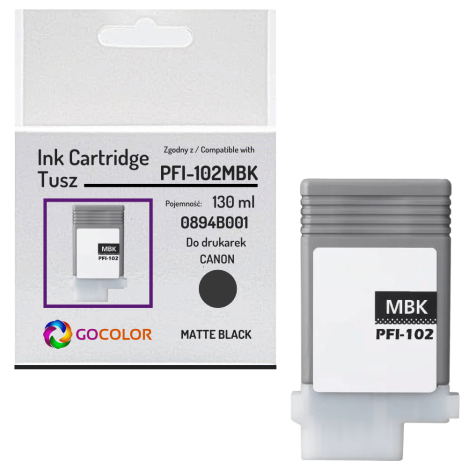 Tusz do CANON PFI102MBK imagePROGRAF IPF500 IPF600 matte black zamiennik