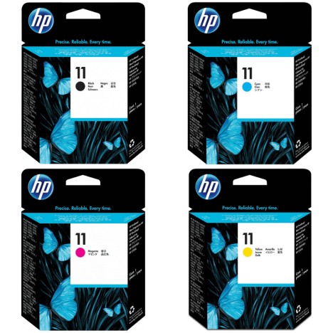 EOL HP oryginalna głowica HP 11 C4810A C4811A C4812A C4813A 4-pak