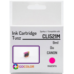 Tusz do CANON CLI521M 2935B001 Magenta 100 % nowy zamiennik - 2