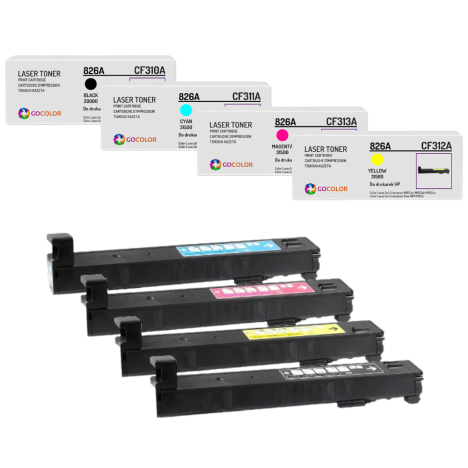 4 X Toner do HP 826A Color LaserJet Enterprise flow MFP M855 29.0K/3x31.5K CMYK zamiennik z CHIPEM