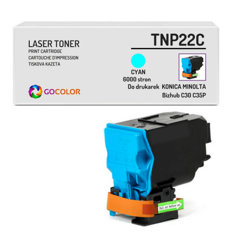 Toner do KONICA MINOLTA TNP22C A0X5452 Bizhub C35 C35P Cyan Zamiennik