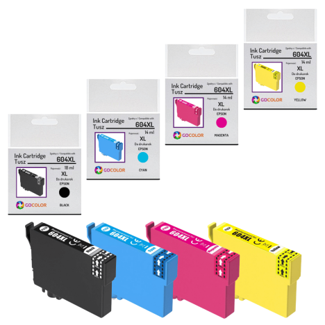 4 X TUSZ do EPSON 604XL T10H1 T10H2 T10H3 T10H4 zamiennik