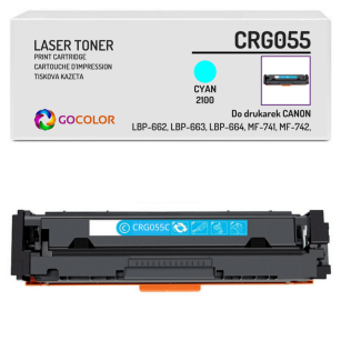 Toner do CANON CRG055 3015C002 Cyan zamiennik bez CHIPA