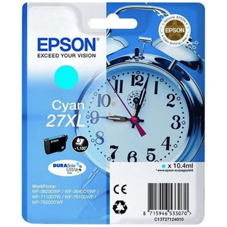 Epson oryginalny tusz 27XL T2712 C13T27124012 cyan