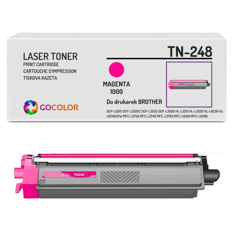 Toner do BROTHER TN248 M DCPL3515 DCPL3520 HLL3215 Magenta Zamiennik 1.0K