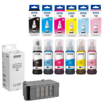 Epson oryginalny tusz 108 T09C + oryginalny pojemnik na zużyty tusz C12C934591 6-pak - 2