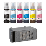 Epson oryginalny tusz 108 T09C + oryginalny pojemnik na zużyty tusz C12C934591 6-pak - 3