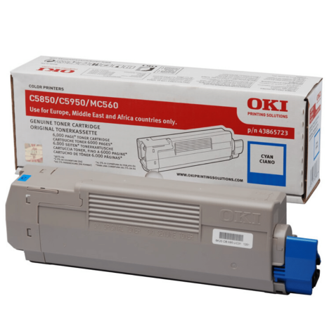 EOL OKI oryginalny toner C5850 C5950 MC560 n, dn, cdtn, mfp, 43865723 cyan