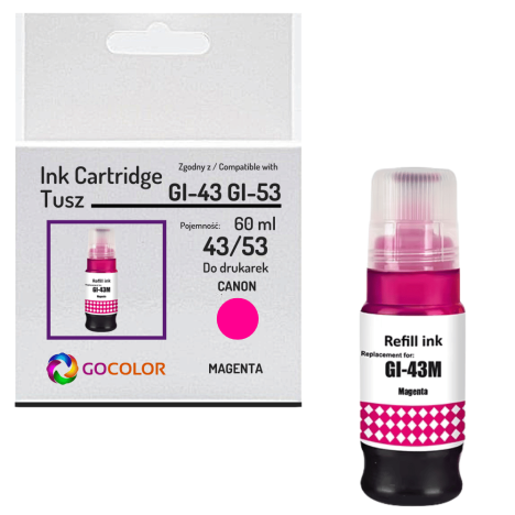 Tusz do CANON GI43M GI53M magenta zamiennik