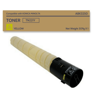 Toner do KONICA MINOLTA Bizhub C227 C287 TN221Y A8K3250 Yellow