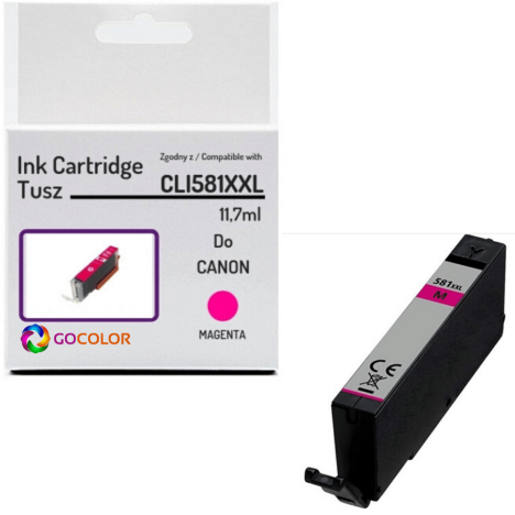 Tusz do CANON CLI581XXL 1996C001 Magenta 100 % nowy zamiennik