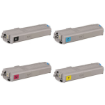 4 X TONER do OKI C532 C542 MC563 MC573 46490608 46490607 46490606 46490605 zamiennik - 3