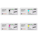 4 X Toner do HP 220X LaserJet Pro 4201 4202 4203 7.5K/3x5.5K CMYK zamiennik z CHIPEM - 2