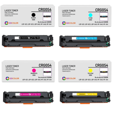 4 x Toner do CANON CRG054K CRG054C CRG054M CRG054Y zamiennik