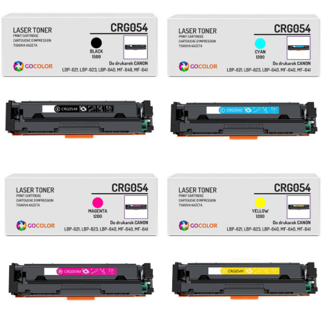 4 X TONER do CANON CRG054K CRG054C CRG054M CRG054Y zamiennik