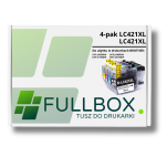 FULLBOX 4-pak TUSZ do BROTHER LC421XLBK LC421XLC LC421XLM LC421XLY - 3