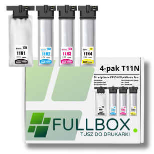 FULLBOX 4-pak TUSZ do EPSON T11N1 T11N2 T11N3 T11N4