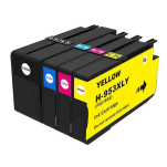 4 X TUSZ do HP 953XL CMYK Zamiennik CHIP anti-upgrade - 3