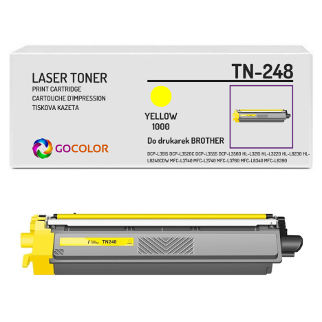 Toner do BROTHER TN248 Y DCPL3515 DCPL3520 HLL3215 Yellow  Zamiennik 1.0K