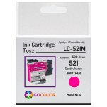 Tusz do BROTHER LC521M DCP-J1310DW DCP-J1260W 0.5K magenta zamiennik - 2