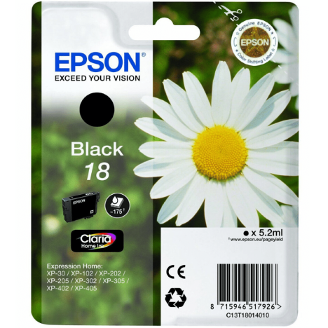Epson oryginalny tusz 18 T1801 C13T18014012 black