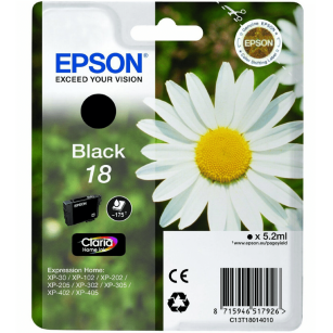 Epson oryginalny tusz 18 T1801 C13T18014012 black