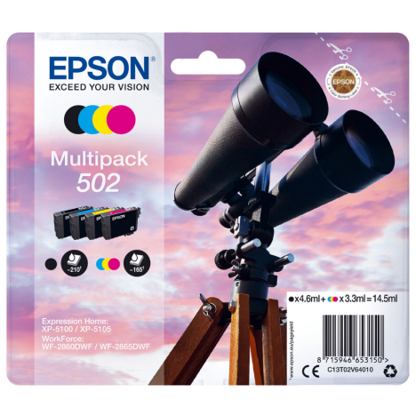 Epson oryginalny tusz 502 T02V6 C13T02V64010 cyan / magenta / yellow / black