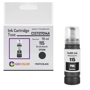 Tusz do EPSON 115 T07D1 C13T07D14A EcoTank L8160 L8180 70.0ml photo black zamiennik
