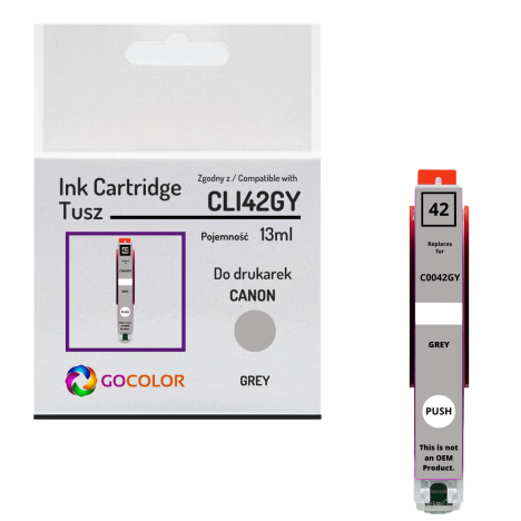 Tusz do CANON CLI42GY 6390B001 Pixma Pro100 grey Zamiennik 13.0ml